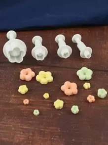 4 piezas molde de flor