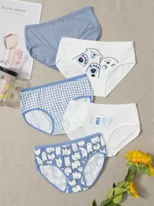 5 piezas set de bragas con dibujos animados - Multicolor - Ver 1