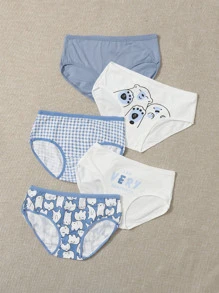 5 piezas set de bragas con dibujos animados - Multicolor - Ver 4