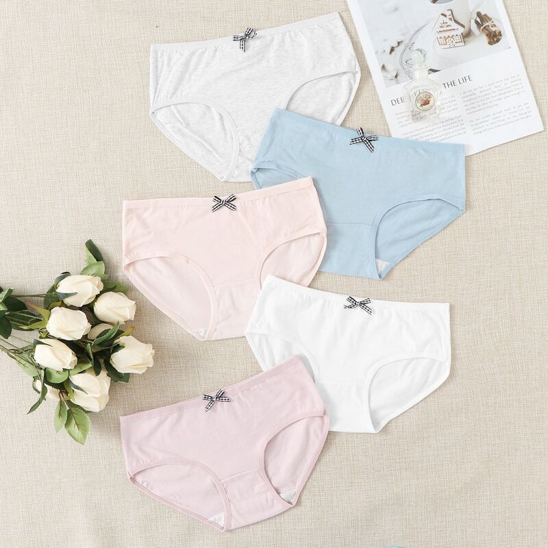 

5pack Bow Decor Panty Set, Multicolor