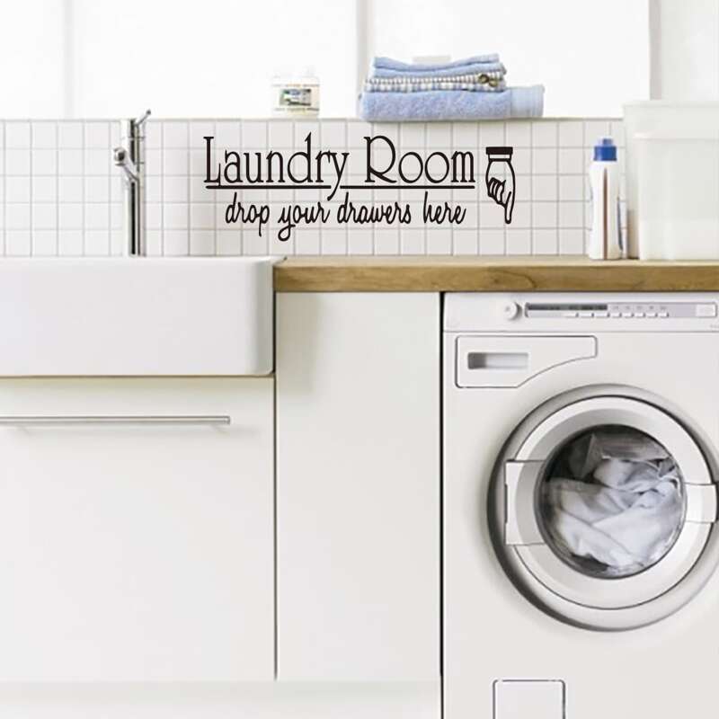 

Slogan Graphic Wall Sticker, Black