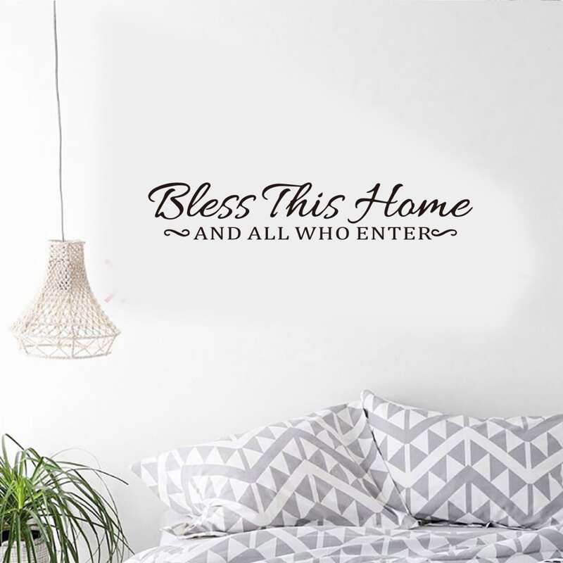 

Slogan Graphic Wall Sticker, Black