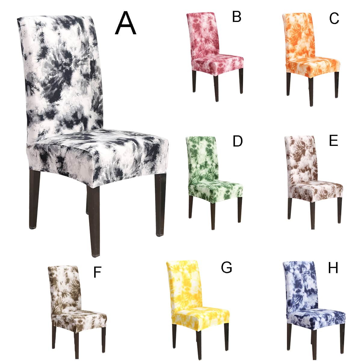 

1pc Water Color Stretchy Chair Cover, Multicolor