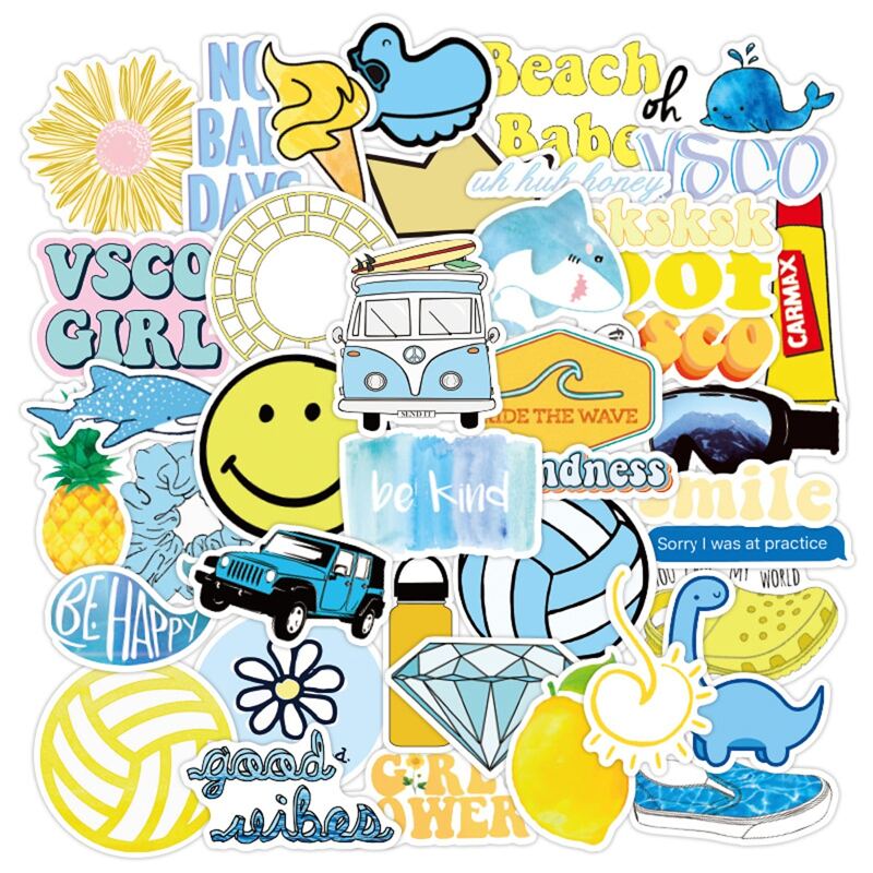 

100pcs VSCO Sticker, Multicolor