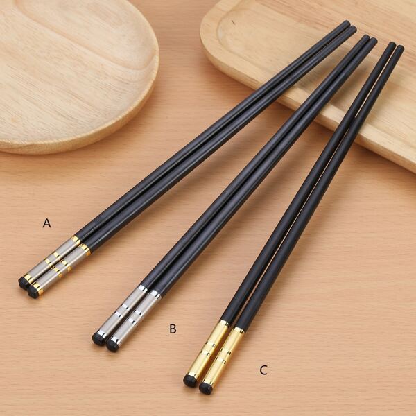 

10pairs Metal Plated Chopsticks, Multicolor