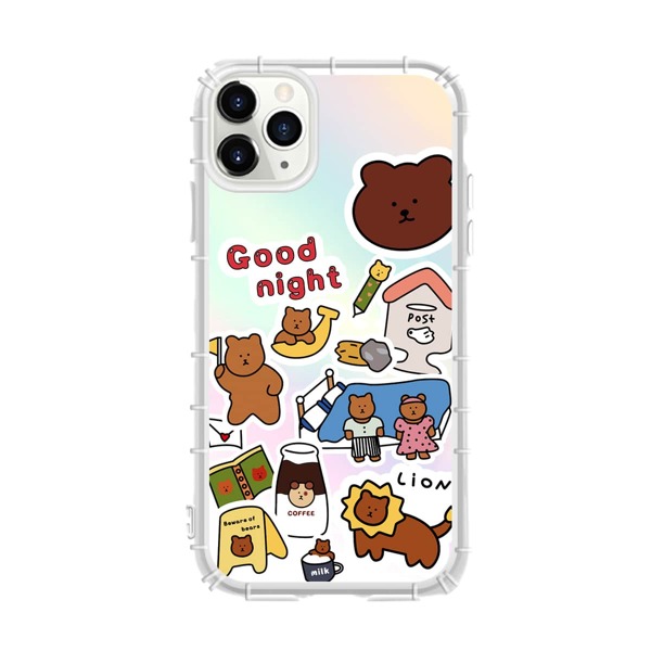 

1pc Cartoon Graphic Holographic iPhone Case, Multicolor