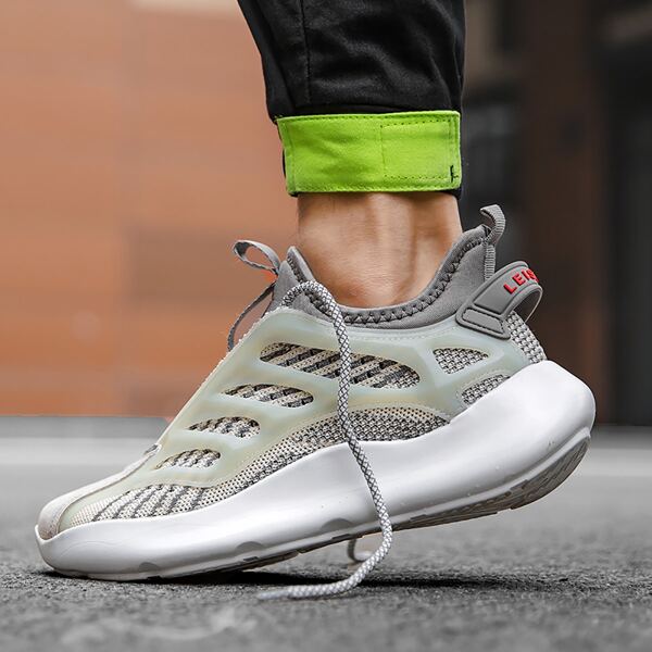 

Men Lace-up Front Low Top Sneakers, Grey