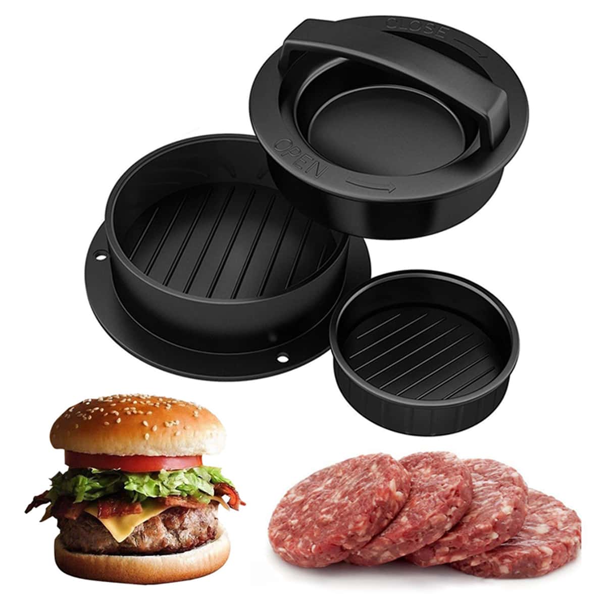

Meat Pie Press Mold, Black