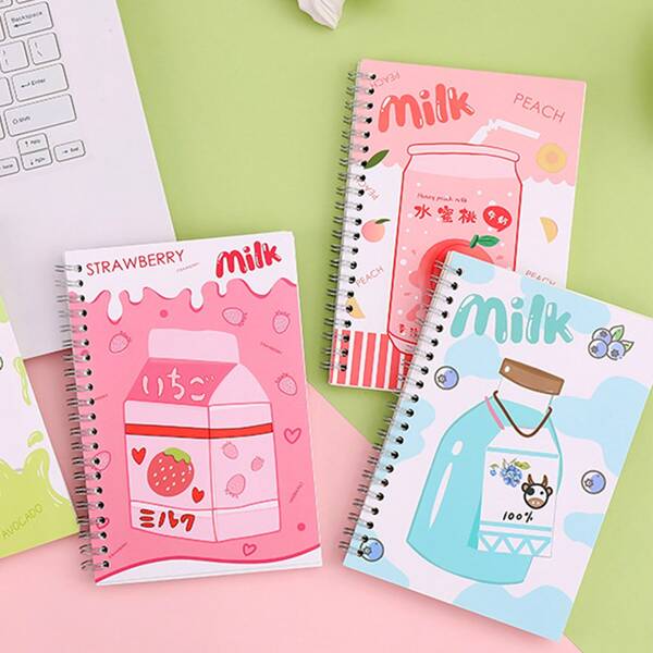 

1pc Cartoon Graphic Notebook, Multicolor