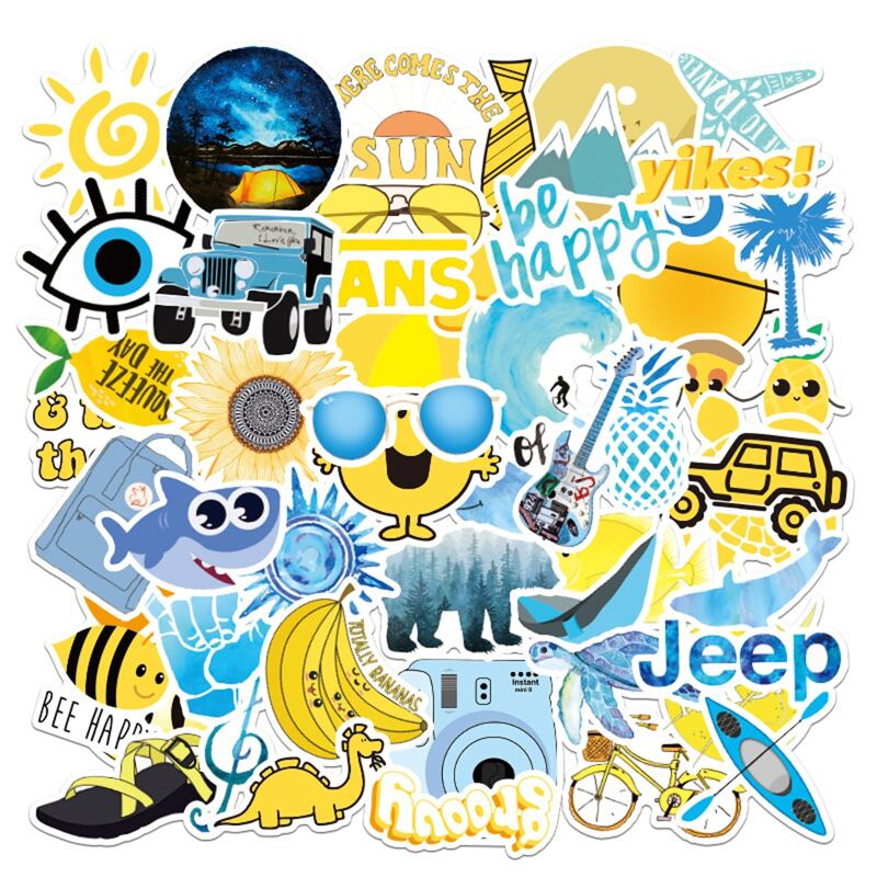 

100pcs Cartoon VSCO Sticker, Multicolor