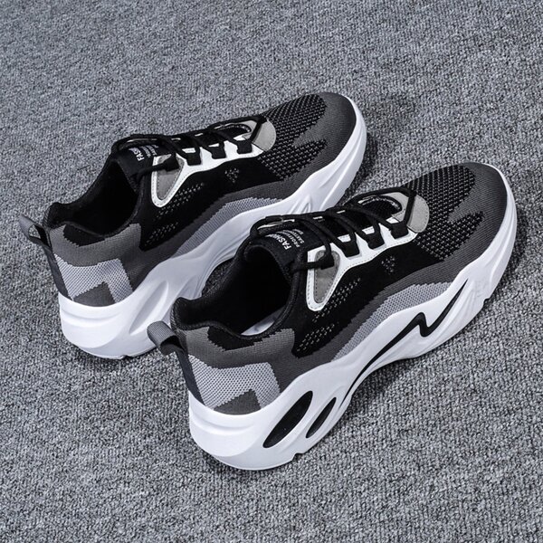 

Men Color Block Knit Sneakers, Black