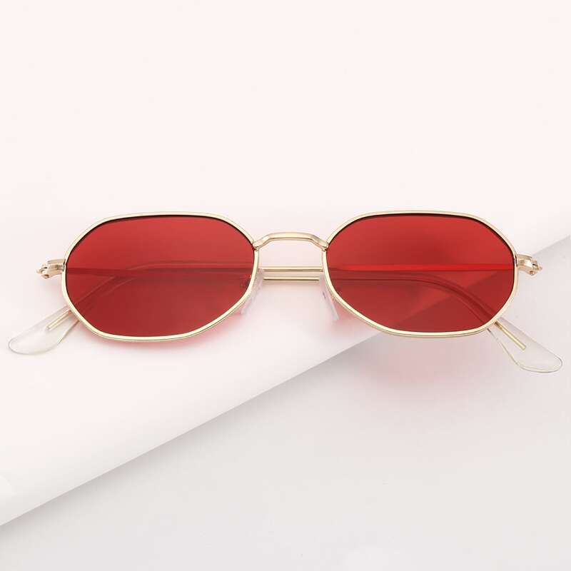 

Metal Frame Sunglasses, Burgundy