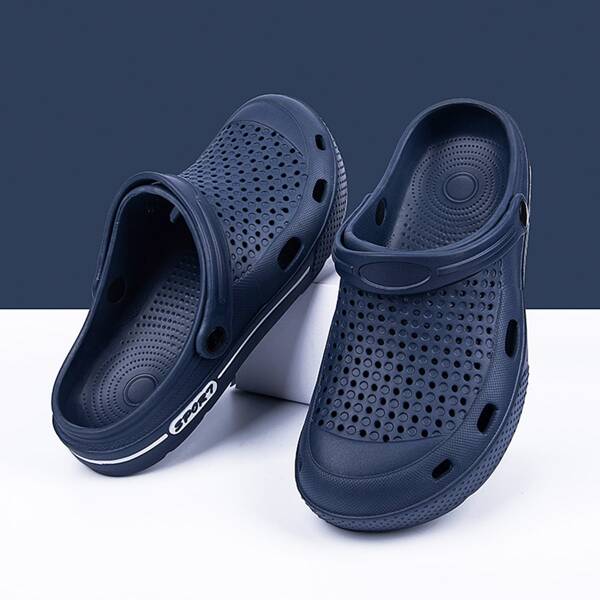 

Men Round Toe Hollow Out Sandals, Blue