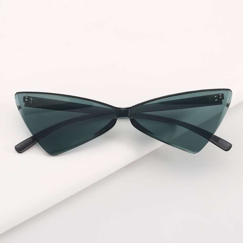 

Triangle Rimless Sunglasses, Black