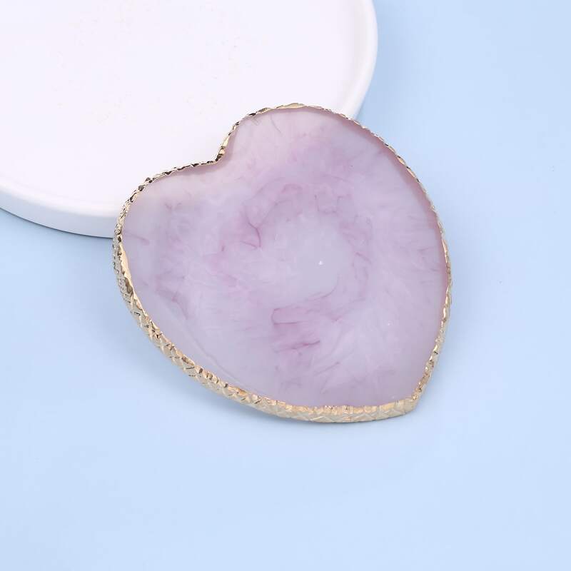 

1pc Heart Design Nail Color Paint Palette, Purple