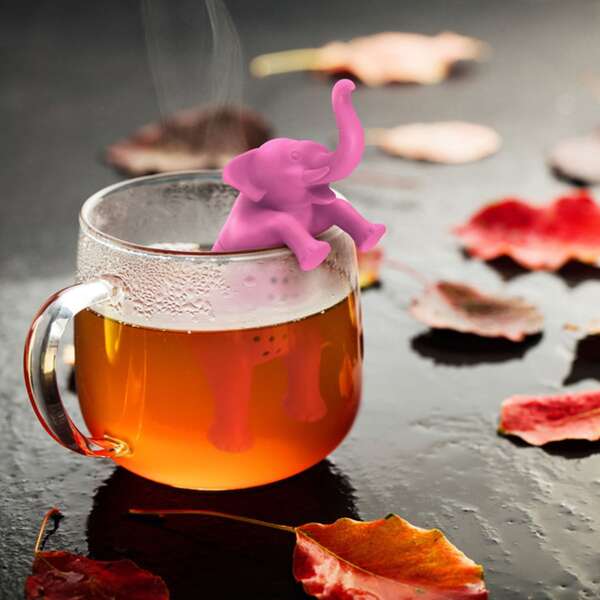 

Elephant Shaped Tea Filter, Pink