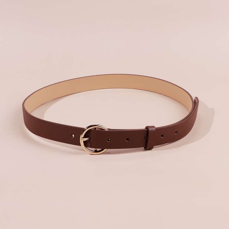

Ring Buckle Belt, Coffee brown