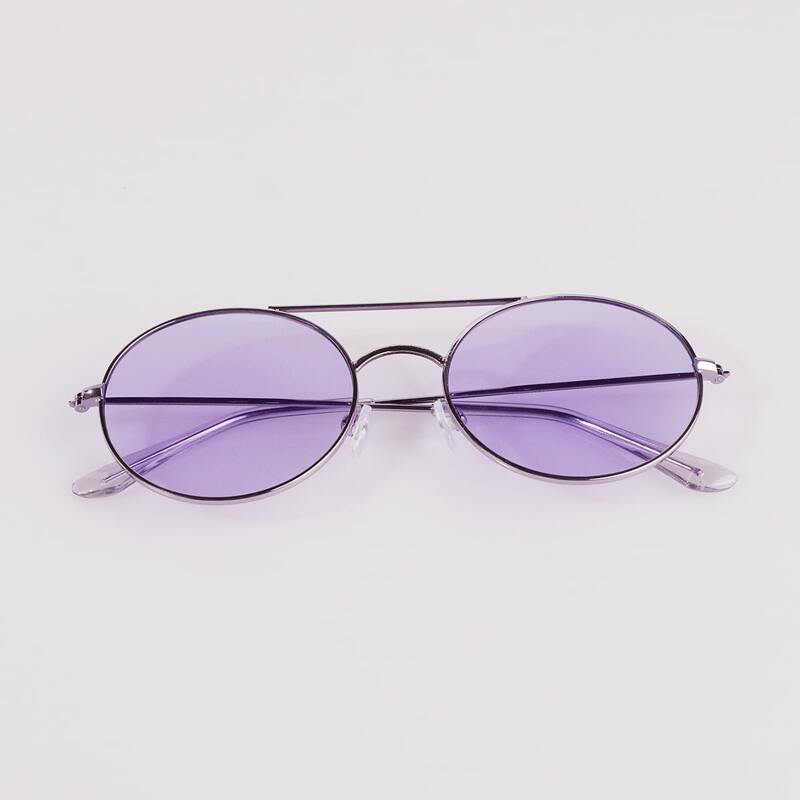 

Round Top Bar Sunglasses, Pastel lilac purple