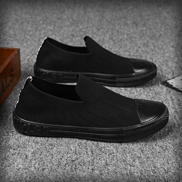 

Men Cap Toe Slip On Sneakers, Black