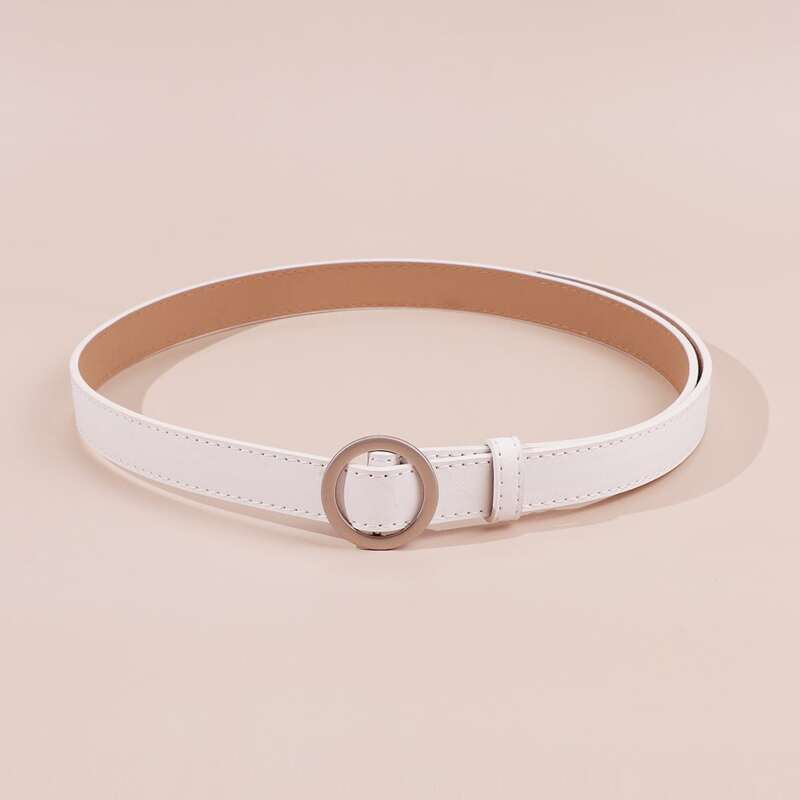 

Ring Buckle Belt, White