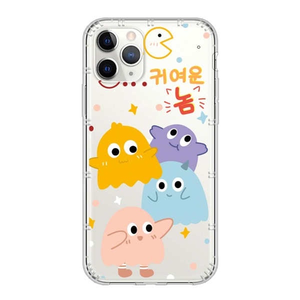 

1pc Cartoon Graphic Clear iPhone Case, Multicolor