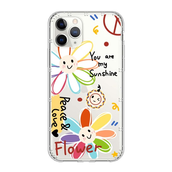 

1pc Cartoon Graphic Clear iPhone Case, Multicolor