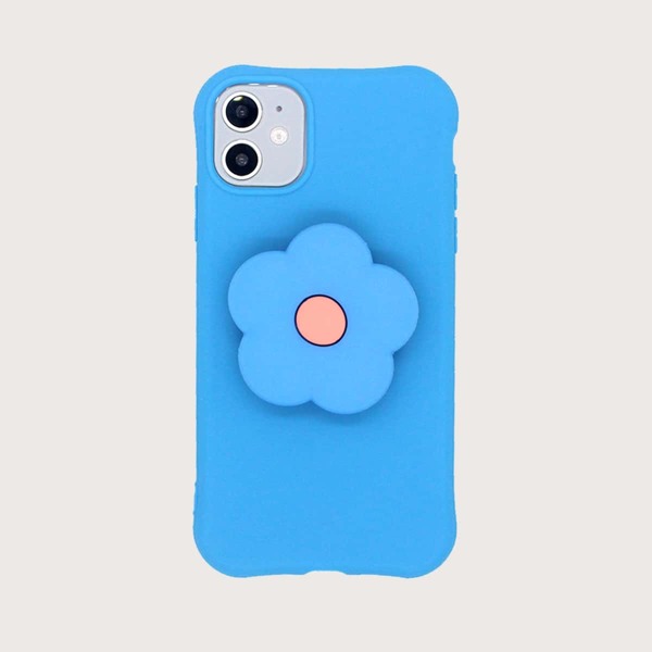 

1pc Flower Shaped Foldable Phone Holder, Blue