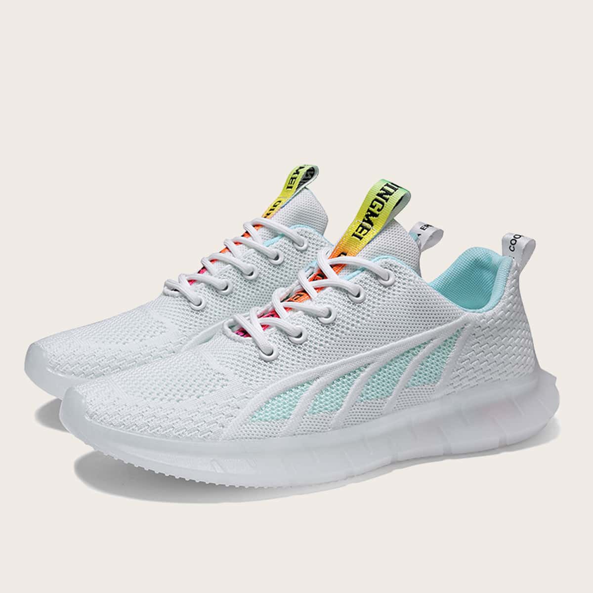 

Guys Lace-up Front Knit Low Top Sneakers, White