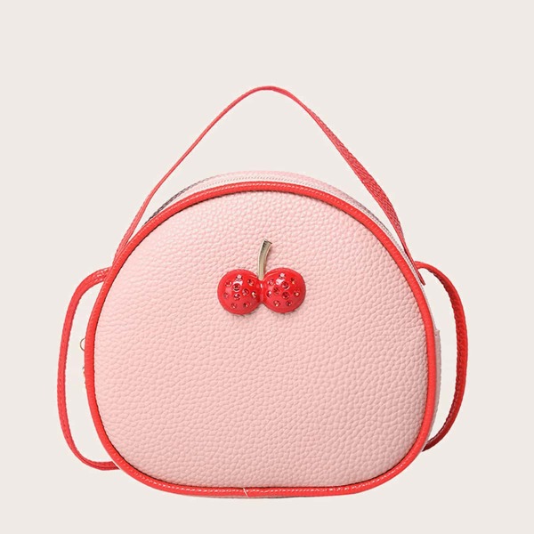 

Сумка для девочек с вишневым декором, Розовые