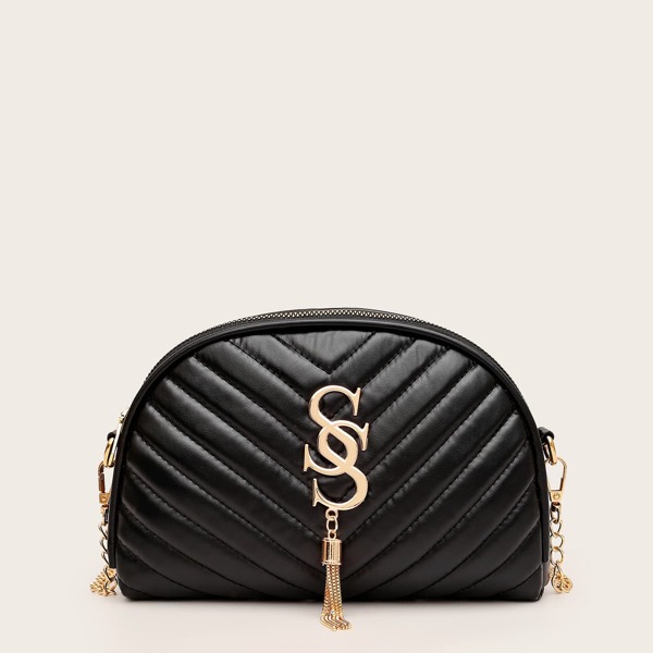 

Сумка через плечо с бахромой, Чёрный