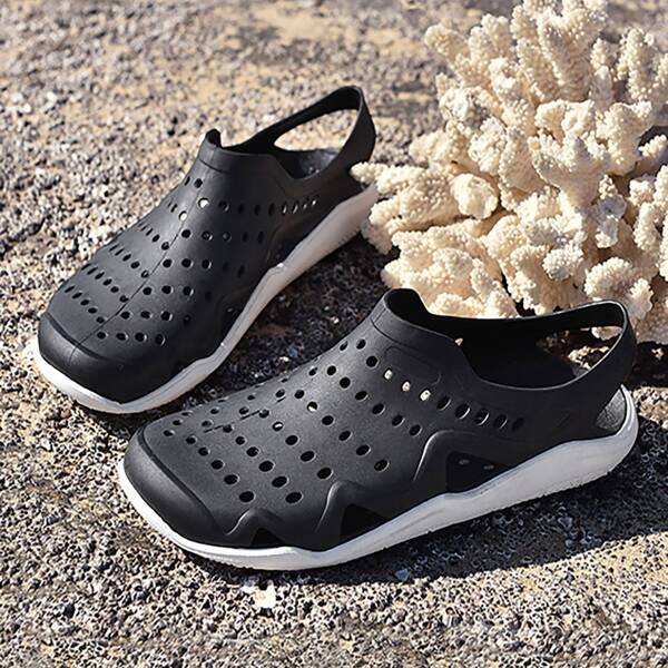 

Мужские круглые полые сандалии, Чёрный