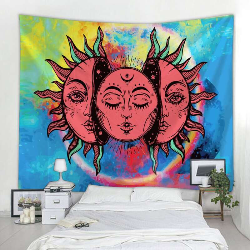 

Tie Dye Sun Tapestry, Multicolor