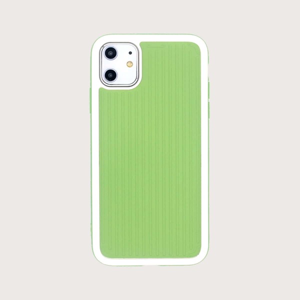 

1pc Two Tone iPhone Case, Green