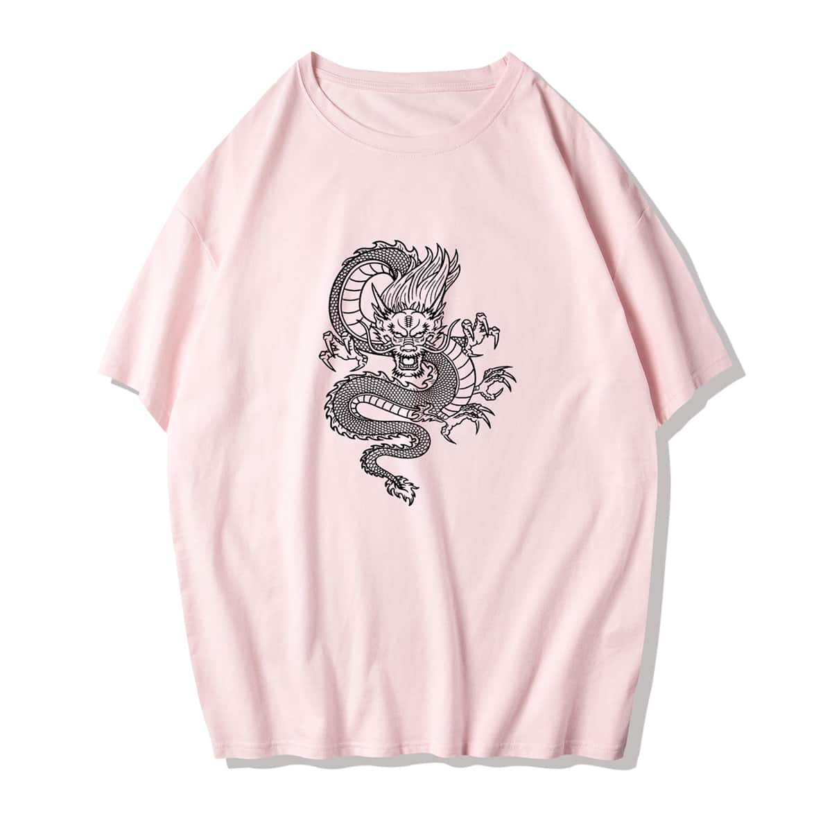 

Guys Dragon Graphic Tee, Baby pink