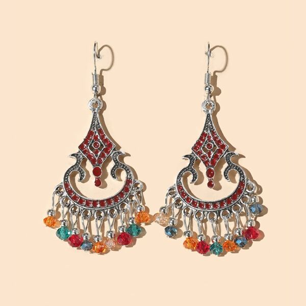 

Bead Tassel Drop Earrings, Multicolor