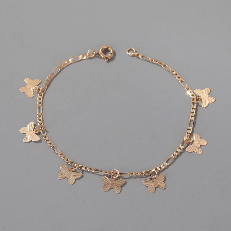 

Butterfly Tassel Chain Bracelet, Gold