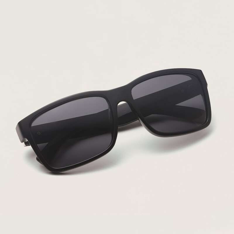 

Guys Square Frame Polarized Sunglasses, Black