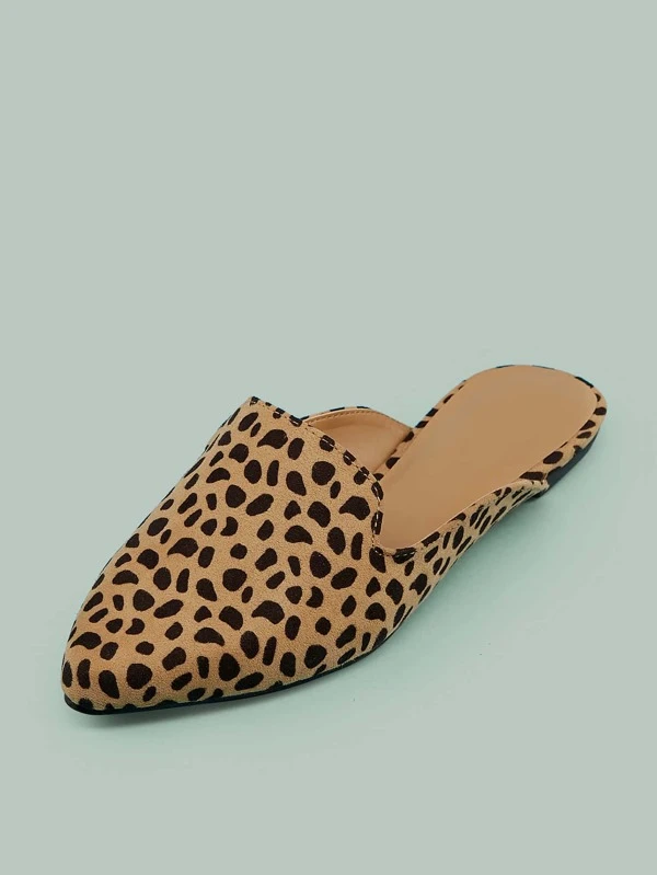 cheetah print mules