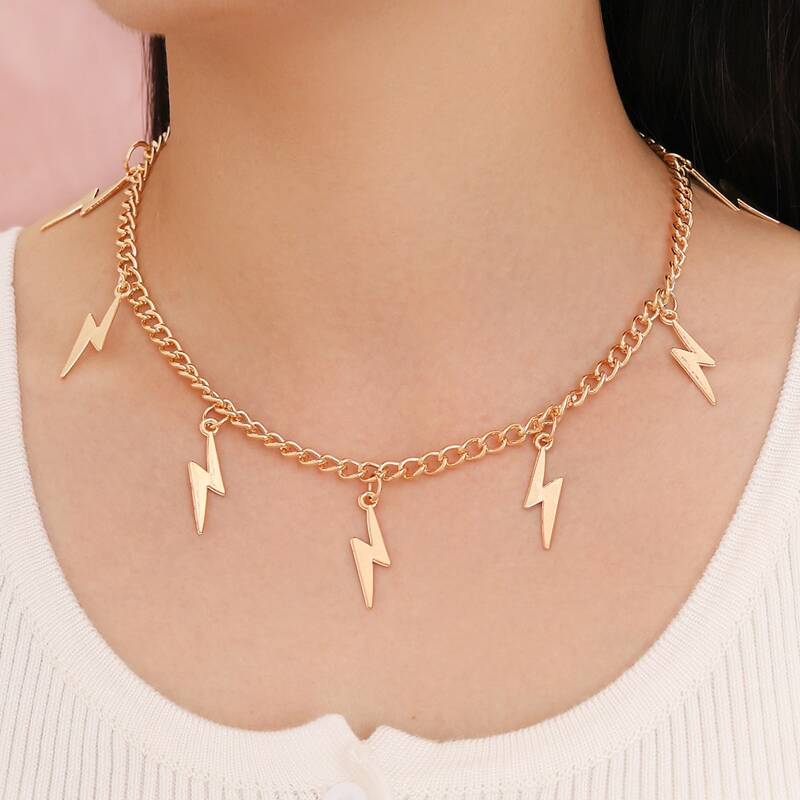 

Lightning Chain Choker, Gold