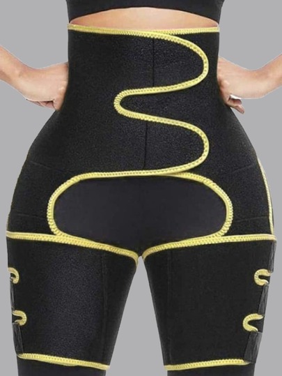 1pc 3 In 1 Synthetic Rubber High Waist Shaping Belt Shapewear Waist Trainer Corset