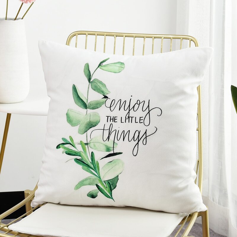 

Plants Print Cushion Cover Without Filler, Multicolor