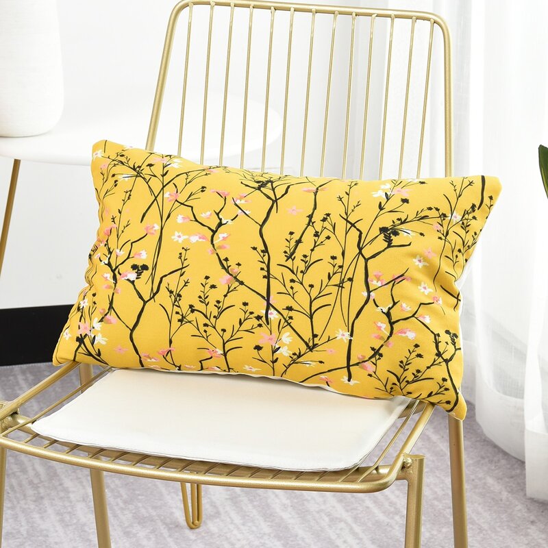 

Flower Print Cushion Cover Without Filler, Multicolor