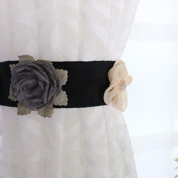 

1pc Flower Decor Curtain Tieback, Multicolor