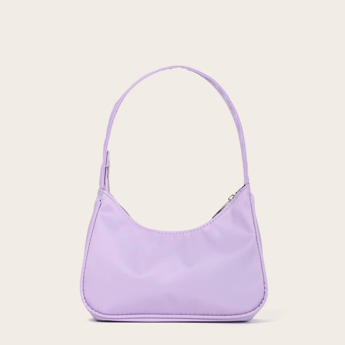 

Minimalist Faux Leather Baguette Bag, Purple
