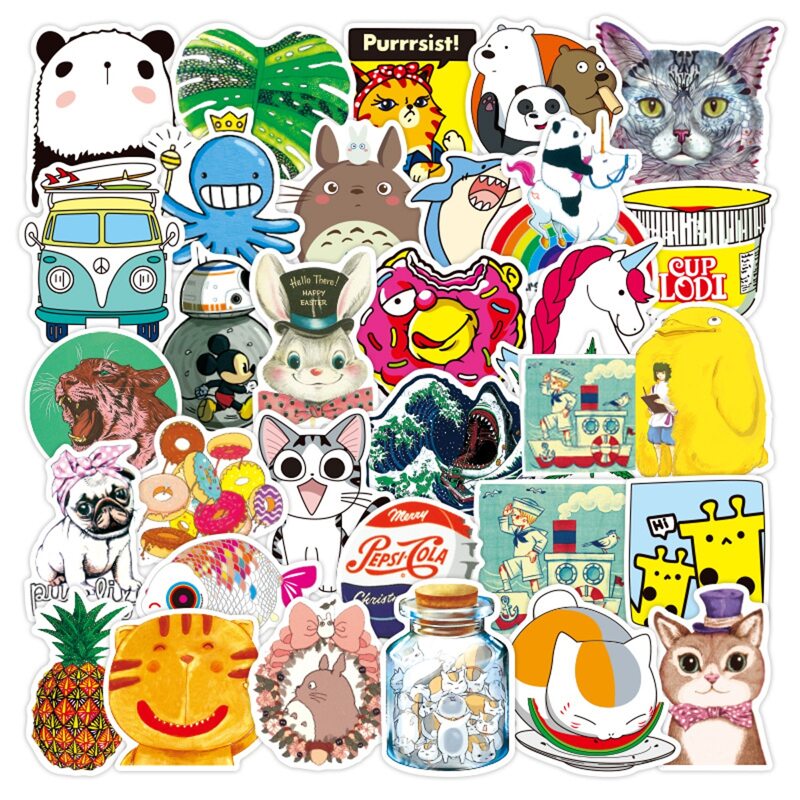 

100pcs Mixed Pattern Sticker, Multicolor