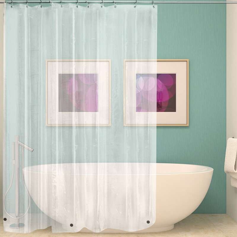 Clear Shower Curtain With 12hooks