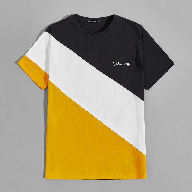 

Guys Letter Graphic Colorblock Tee, Multicolor