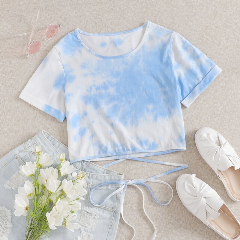 

Self Tie Tie Dye Tee, Multicolor