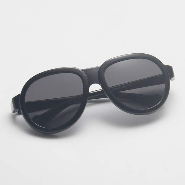 

Round Frame Sunglasses, Black
