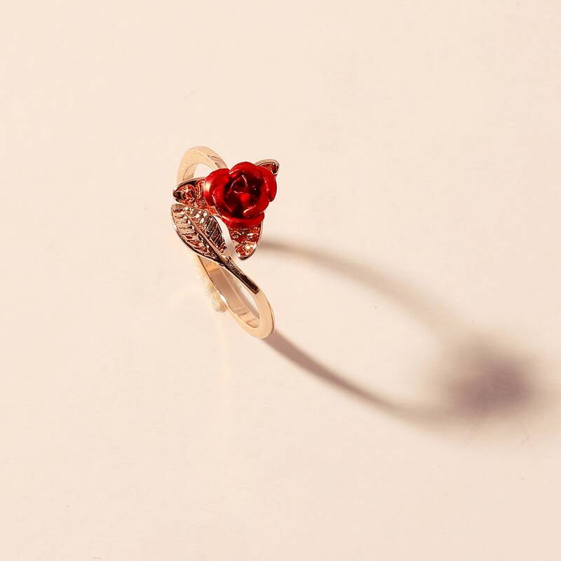 

Flower Decor Ring, Gold